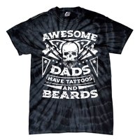 Awesome Dads Have Tattoos and Beards Tie-Dye T-Shirt