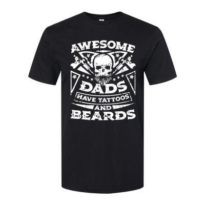 Awesome Dads Have Tattoos and Beards Softstyle CVC T-Shirt