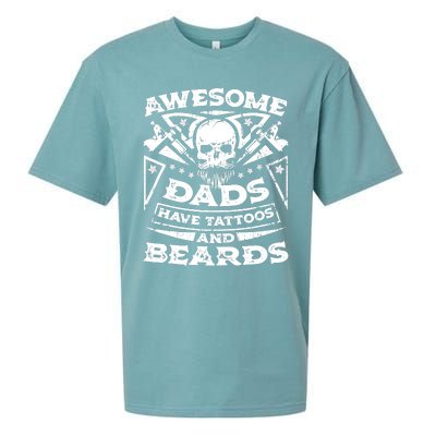 Awesome Dads Have Tattoos and Beards Sueded Cloud Jersey T-Shirt