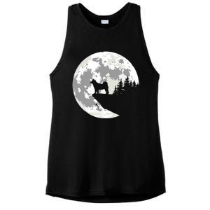 AKITA Dog Halloween Design Apparel Ladies PosiCharge Tri-Blend Wicking Tank