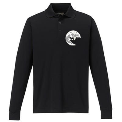 AKITA Dog Halloween Design Apparel Performance Long Sleeve Polo