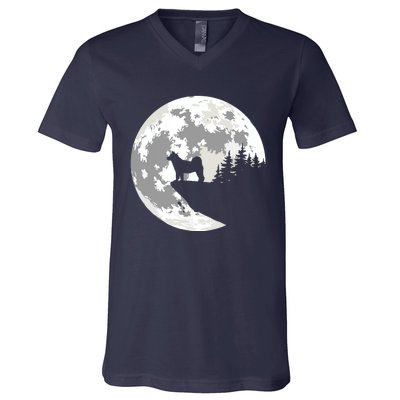 AKITA Dog Halloween Design Apparel V-Neck T-Shirt