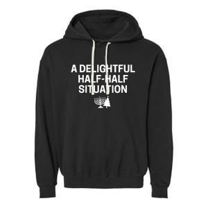 A Delightful Half Half Situation Garment-Dyed Fleece Hoodie