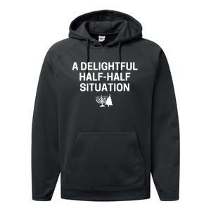 A Delightful Half Half Situation Performance Fleece Hoodie