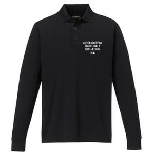 A Delightful Half Half Situation Performance Long Sleeve Polo