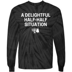 A Delightful Half Half Situation Tie-Dye Long Sleeve Shirt