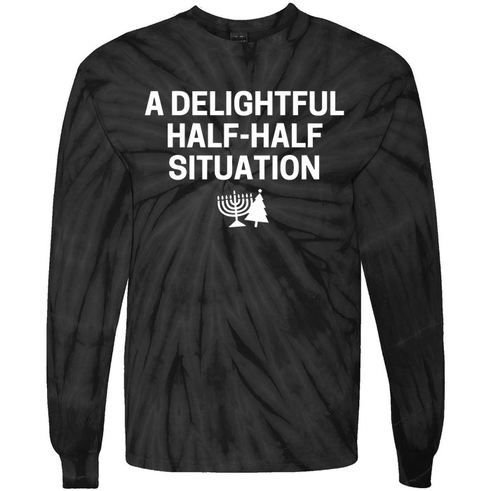 A Delightful Half Half Situation Tie-Dye Long Sleeve Shirt