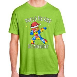 Autistic Dabbing Happy Gingerbread Christmas Autism Great Gift Adult ChromaSoft Performance T-Shirt