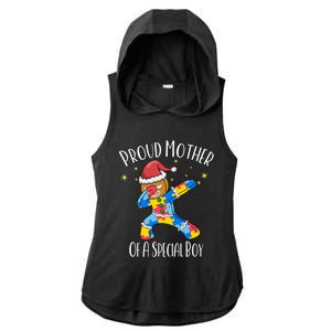 Autistic Dabbing Happy Gingerbread Christmas Autism Great Gift Ladies PosiCharge Tri-Blend Wicking Draft Hoodie Tank