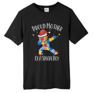 Autistic Dabbing Happy Gingerbread Christmas Autism Great Gift Tall Fusion ChromaSoft Performance T-Shirt