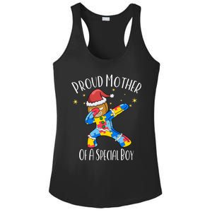 Autistic Dabbing Happy Gingerbread Christmas Autism Great Gift Ladies PosiCharge Competitor Racerback Tank