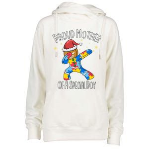 Autistic Dabbing Happy Gingerbread Christmas Autism Great Gift Womens Funnel Neck Pullover Hood