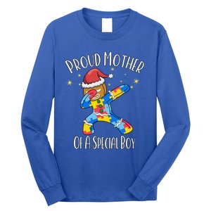 Autistic Dabbing Happy Gingerbread Christmas Autism Great Gift Long Sleeve Shirt