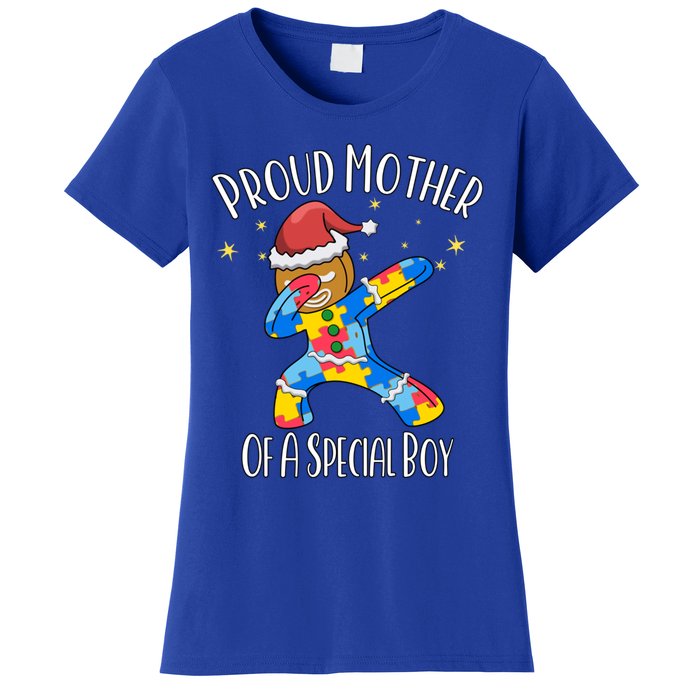 Autistic Dabbing Happy Gingerbread Christmas Autism Great Gift Women's T-Shirt