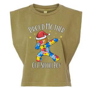 Autistic Dabbing Happy Gingerbread Christmas Autism Great Gift Garment-Dyed Women's Muscle Tee