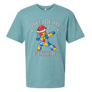 Autistic Dabbing Happy Gingerbread Christmas Autism Great Gift Sueded Cloud Jersey T-Shirt