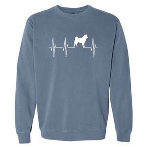 Akita Dog Heartbeat Dog Lover Gift Garment-Dyed Sweatshirt