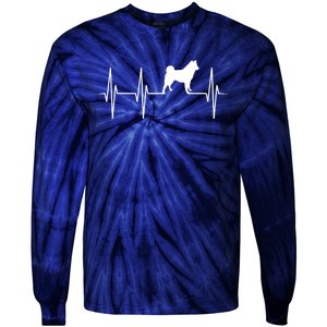 Akita Dog Heartbeat Dog Lover Gift Tie-Dye Long Sleeve Shirt