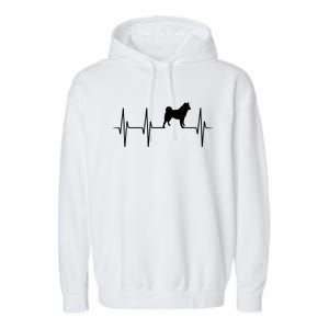 Akita Dog Heartbeat Dog Lover Gift Garment-Dyed Fleece Hoodie