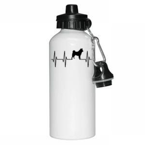 Akita Dog Heartbeat Dog Lover Gift Aluminum Water Bottle