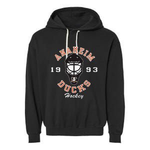 A.N.A.H.E.I.M Ducks Hockey Mask Black Garment-Dyed Fleece Hoodie