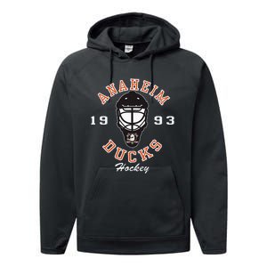 A.N.A.H.E.I.M Ducks Hockey Mask Black Performance Fleece Hoodie