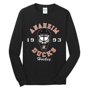 A.N.A.H.E.I.M Ducks Hockey Mask Black Tall Long Sleeve T-Shirt