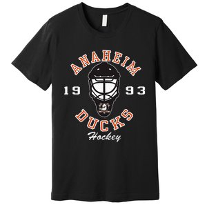 A.N.A.H.E.I.M Ducks Hockey Mask Black Premium T-Shirt