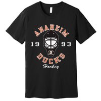 A.N.A.H.E.I.M Ducks Hockey Mask Black Premium T-Shirt