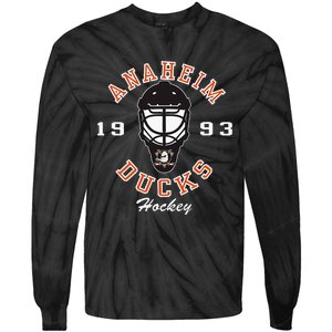 A.N.A.H.E.I.M Ducks Hockey Mask Black Tie-Dye Long Sleeve Shirt