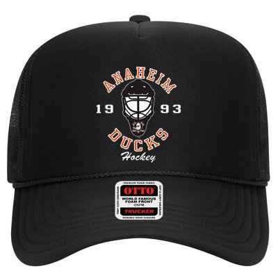 A.N.A.H.E.I.M Ducks Hockey Mask Black Trucker Hat