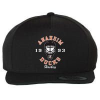 A.N.A.H.E.I.M Ducks Hockey Mask Black Wool Snapback Cap
