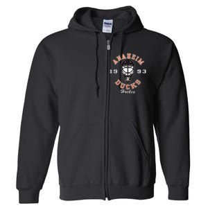 A.N.A.H.E.I.M Ducks Hockey Mask Black Full Zip Hoodie