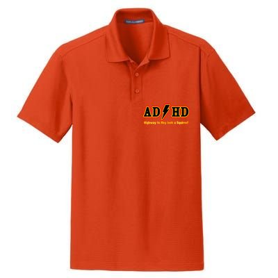 ADHD Highway To Squirrel Dry Zone Grid Polo