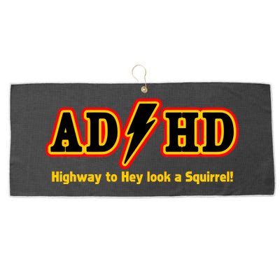 ADHD Highway To Squirrel Large Microfiber Waffle Golf Towel