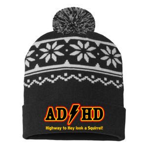 ADHD Highway To Squirrel USA-Made Snowflake Beanie