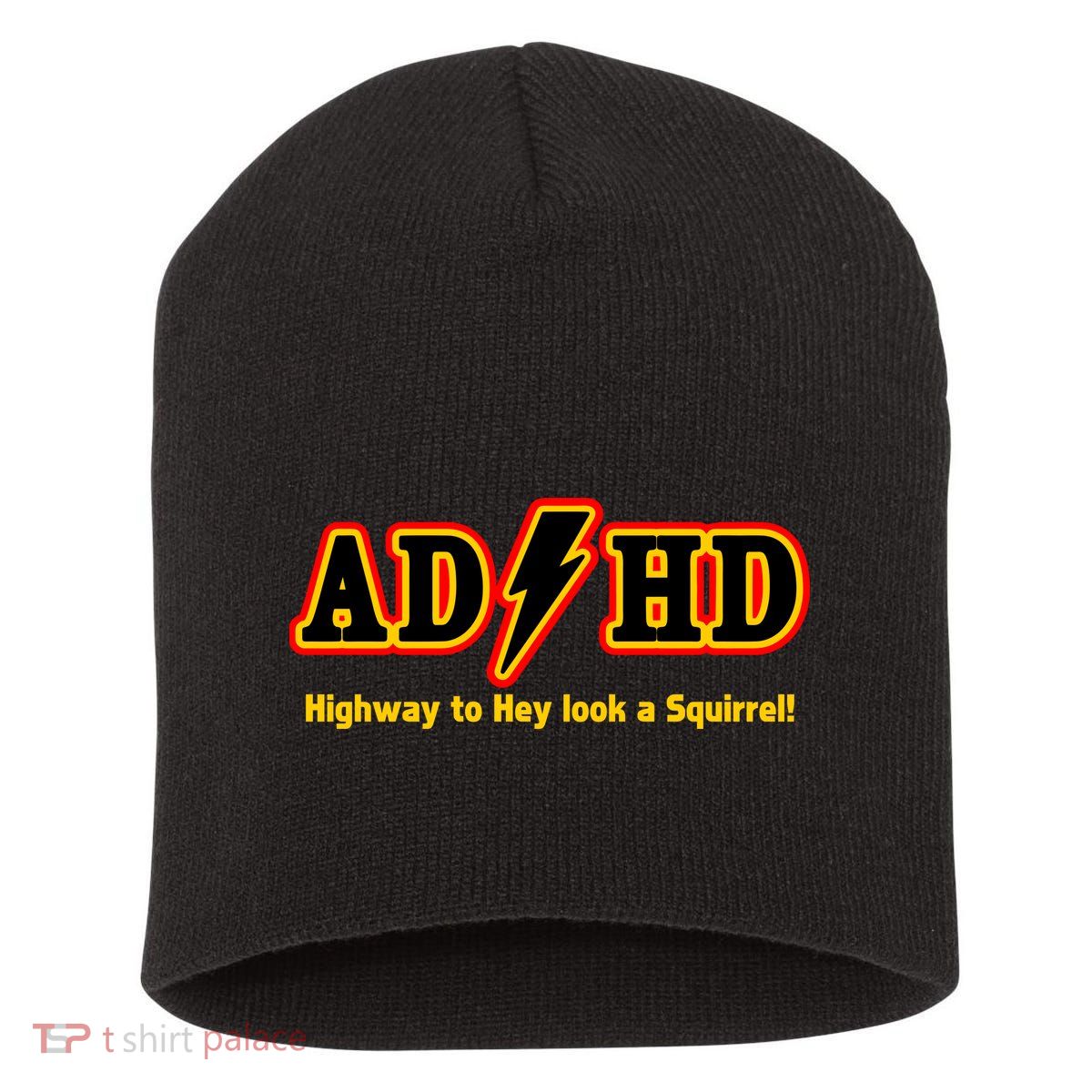 ADHD Highway To Squirrel Short Acrylic Beanie