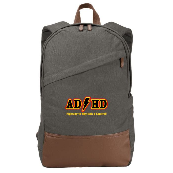 ADHD Highway To Squirrel Cotton Canvas Backpack
