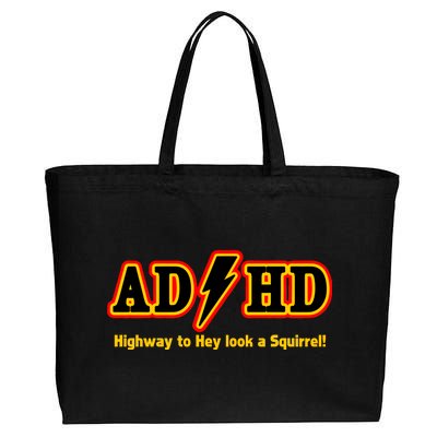 ADHD Highway To Squirrel Cotton Canvas Jumbo Tote