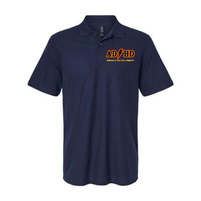 ADHD Highway To Squirrel Softstyle Adult Sport Polo