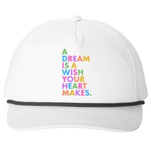 A Dream Is A Wish Your Heart Makes Snapback Five-Panel Rope Hat