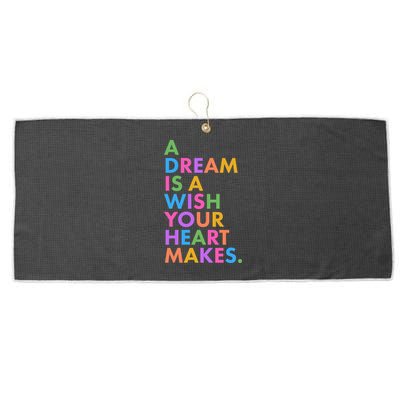 A Dream Is A Wish Your Heart Makes Large Microfiber Waffle Golf Towel