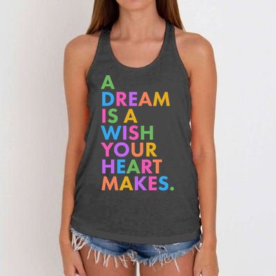 A Dream Is A Wish Your Heart Makes Women's Knotted Racerback Tank
