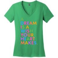 A Dream Is A Wish Your Heart Makes Women's V-Neck T-Shirt