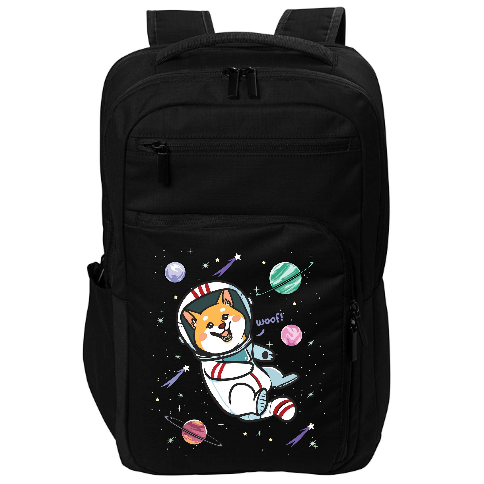Astronaut Dog In Space Shiba Inu Akita Boy Girl Cosmonaut Impact Tech Backpack