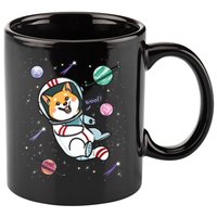 Astronaut Dog In Space Shiba Inu Akita Boy Girl Cosmonaut 11oz C Handle Ceramic Mug