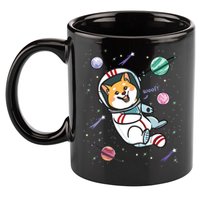 Astronaut Dog In Space Shiba Inu Akita Boy Girl Cosmonaut 11oz C Handle Ceramic Mug
