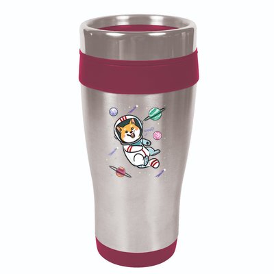 Astronaut Dog In Space Shiba Inu Akita Boy Girl Cosmonaut 16oz Travel Tumbler