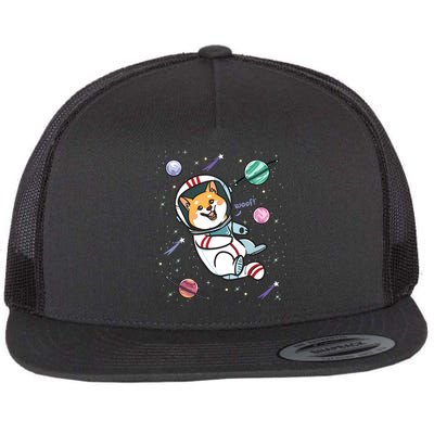 Astronaut Dog In Space Shiba Inu Akita Boy Girl Cosmonaut Flatbill Hat