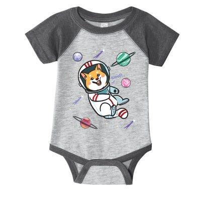 Astronaut Dog In Space Shiba Inu Akita Boy Girl Cosmonaut Infant Baby Jersey Bodysuit